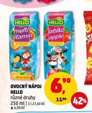 Penny Market Ovocný nápoj hello nabídka