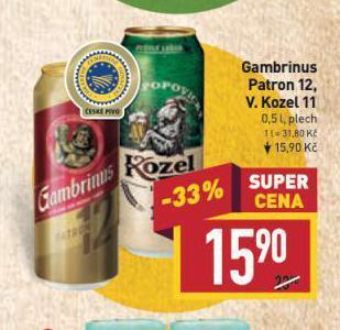 Billa Pivo velkopopovický kozel nabídka