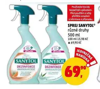 Penny Market Sanytol dezinfekční sprej nabídka