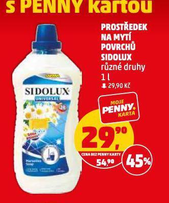 Penny Market Sidolux prostředek na mytí povrchů nabídka