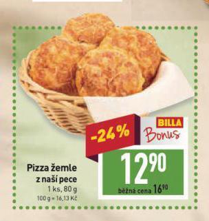 Billa Pizza žemle nabídka