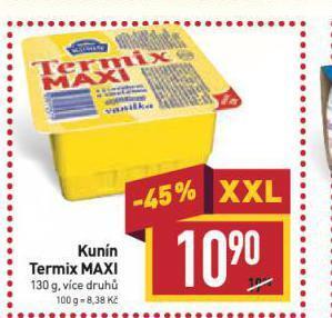 Billa Kunín termix nabídka