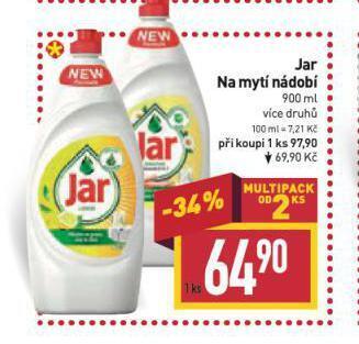 Billa Jar prostředek na nádobí nabídka