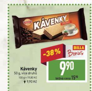 Billa Kávenky nabídka