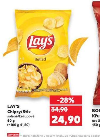 Kaufland Lay´s chipsy / stix nabídka