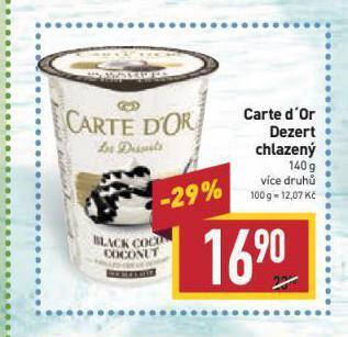Billa Carte d'or dezert nabídka
