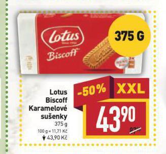 Billa Lotus biscoff sušenky nabídka