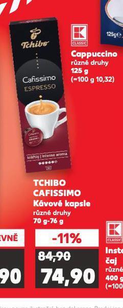 Kaufland Tchibo cafissimo kávové kapsle nabídka