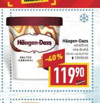 Billa Haagen-dazs zmrzlina nabídka