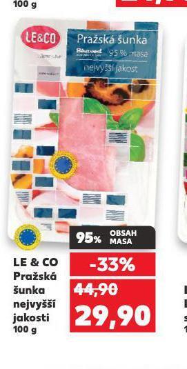 Kaufland Le & co pražská šunka nejvyšší jakosti nabídka