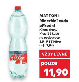 Kaufland Mattoni přírodní nabídka