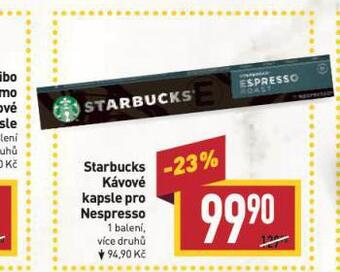 Billa Kávové kapsle starbucks nabídka
