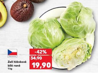 Kaufland Zelí hlávkové bílé rané nabídka