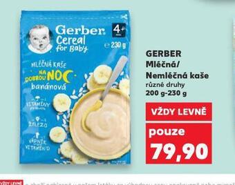 Kaufland Gerber mléčná / nemléčná kaše nabídka