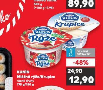 Kaufland Kunín mléčná rýže / krupice nabídka