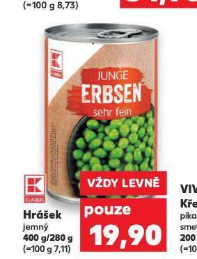 Kaufland Hrášek jemný nabídka
