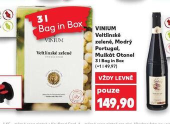 Kaufland Vinium modrý portugal nabídka
