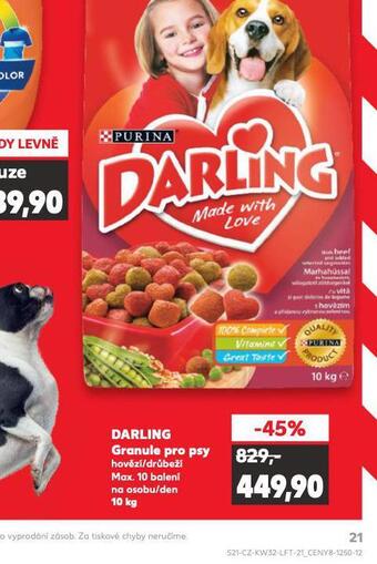 Kaufland Darling granule pro psy nabídka