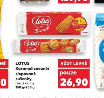 Kaufland Lotus karamelizované / slepované sušenky nabídka