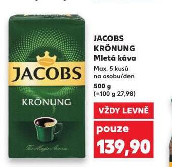Kaufland Jacobs krönung mletá káva nabídka