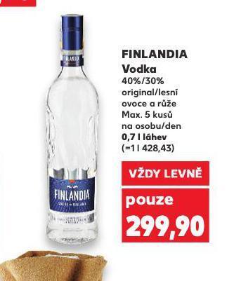 Kaufland Finlandia vodka nabídka