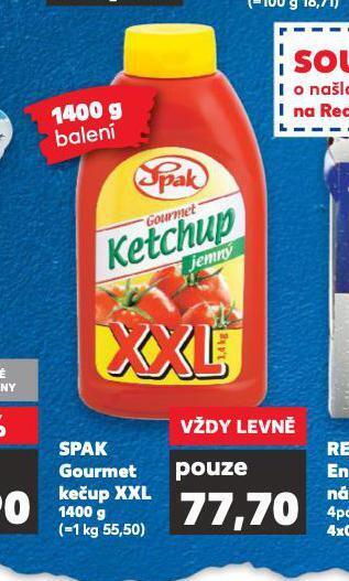 Kaufland Spak gourmet kečup xxl nabídka