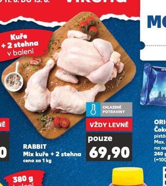 Kaufland Mix kuře + 2 stehna nabídka