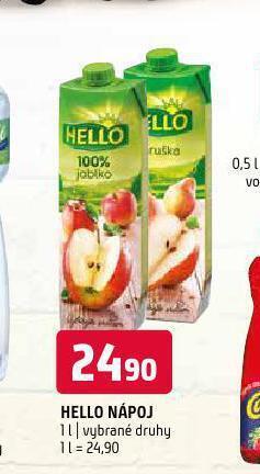Terno Hello nápoj nabídka