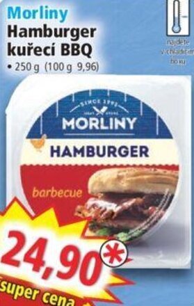 Norma MORLINY Hamburger kuřecí BBQ nabídka