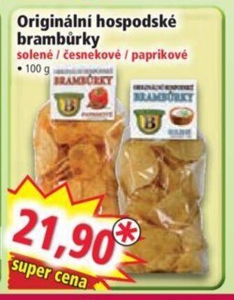 Originální hospodské brambůrky