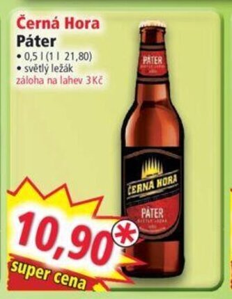 Norma Černá Hora Páter nabídka