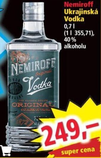 Norma Nemiroff Ukrajinská Vodka nabídka