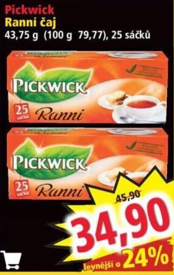 Norma Pickwick Ranní čaj nabídka