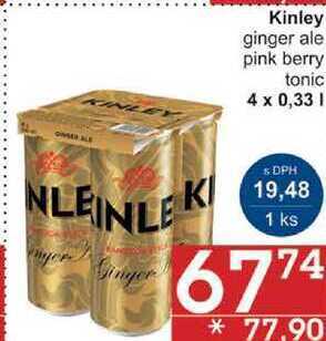 Jip Kinley ginger ale, 4 x 0,33 l nabídka