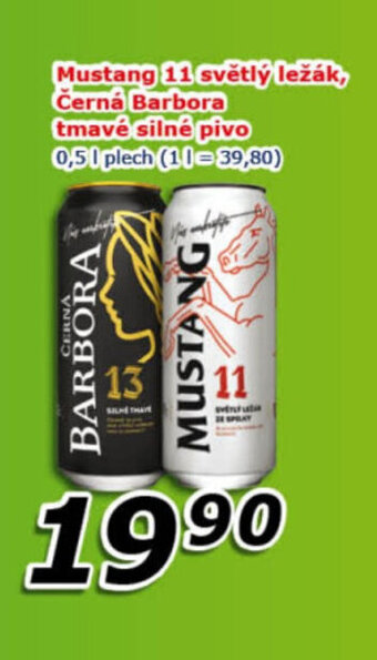 ESO MARKET Mustang 11 světlý ležák Černá Barbora tmavé silné pivo nabídka