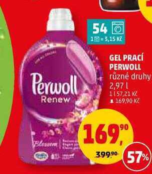 Penny Market Gel prací perwoll, 2,97 l nabídka