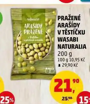 Penny Market Pražené arašídy v těstíčku wasabi naturalia, 200 g nabídka