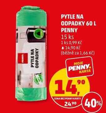 Penny Market Pytle na odpadky 60 l penny, 15 ks nabídka