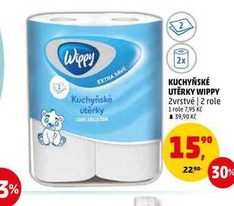 Penny Market Kuchyňské utěrky wippy, 2 role nabídka