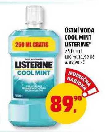 Penny Market Ústní voda cool mint listerine, 750 ml nabídka