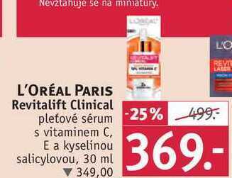 Rossmann L'oréal paris revitalift clinical pleťové sérum, 30 ml nabídka