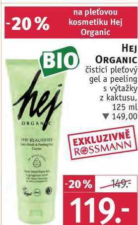 Rossmann Hej organic čisticí pleťový gel a peeling, 125 ml nabídka