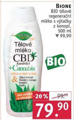 Rossmann Bione bio tělové regenerační mléko, 500 ml nabídka