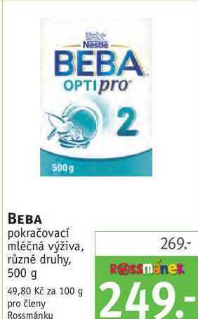 Beba pokračovací mléčná výživa, 500 g