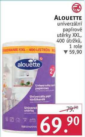 Rossmann Alouette univerzální papírové utěrky xxl, 1 role nabídka