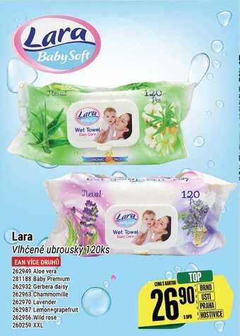 Tamda Foods Lara vlhčené ubrousky 120 ks nabídka