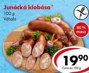 CBA Junácká klobása, 100 g nabídka