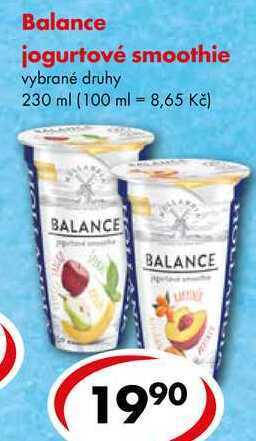 CBA Balance jogurtové smoothie, 230 ml nabídka