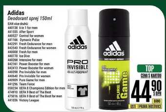 Tamda Foods Adidas deodorant sprej 150ml nabídka