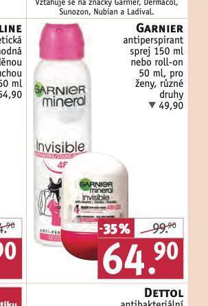Rossmann Garnier antiperspirant nabídka